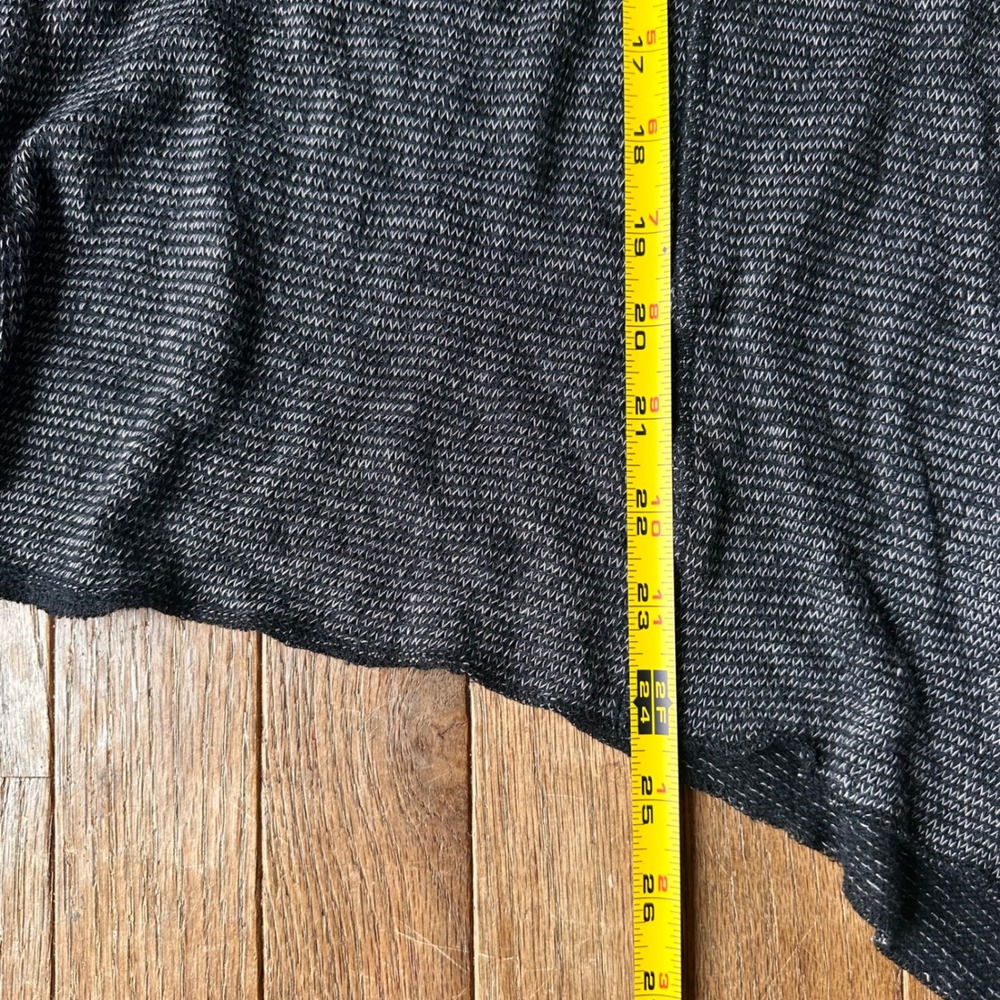 Hollister Y2K Tunic Top Womens Small Lace Sleeve Sharkbite Hem Black Gray Casual - Picture 7 of 7